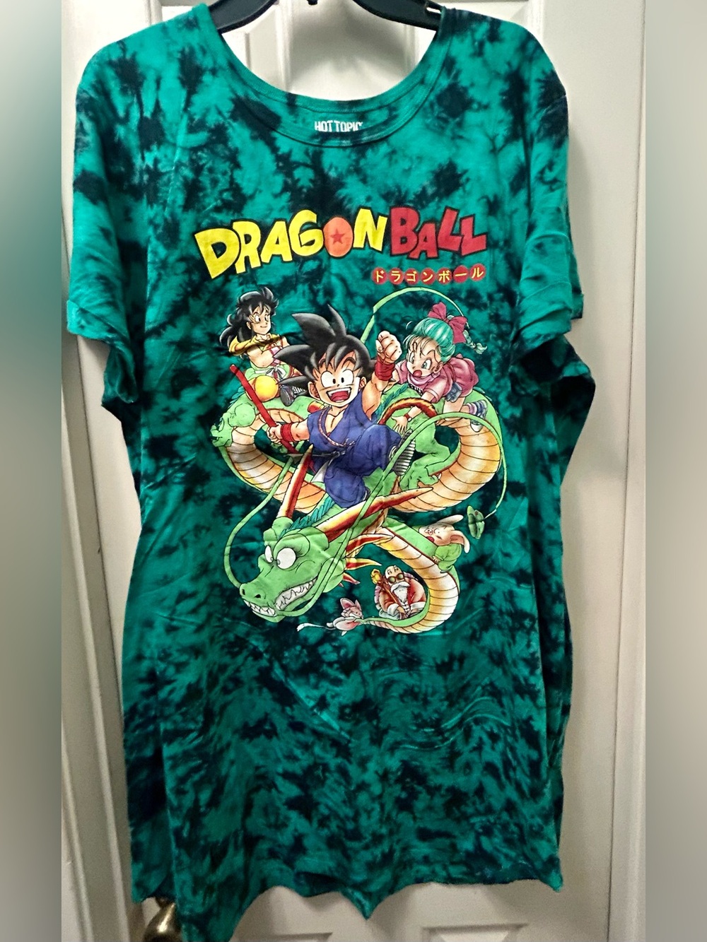 Anime Dragon Ball Tie-Dye Graphic Tshirt dress